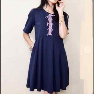 Anthropologie Maeve Renaissance Lace-Up Fit & Flare Dress size XS